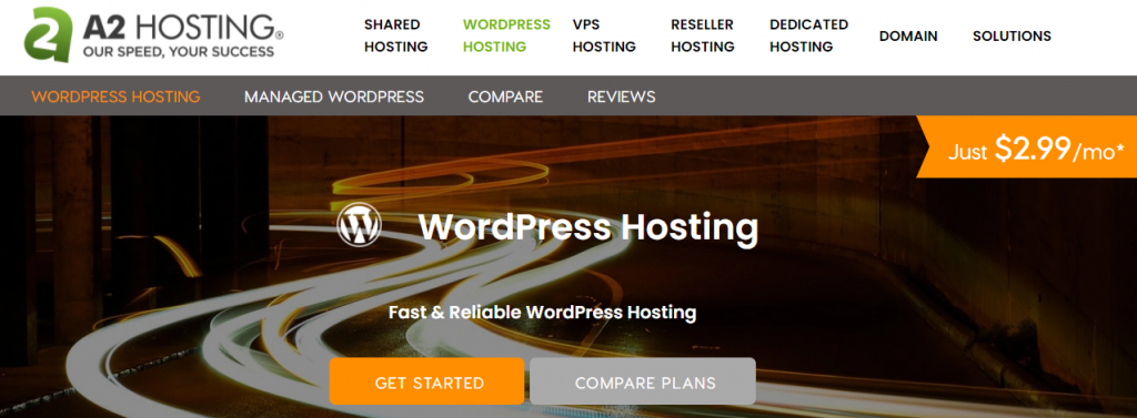 Managed WordPress Hosting A2Hosting